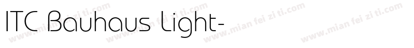 ITC Bauhaus Light字体转换